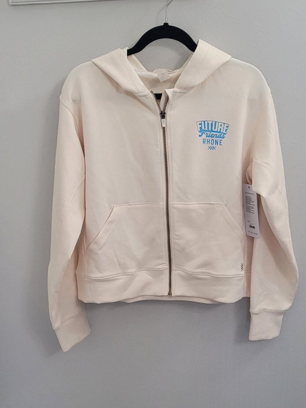 Rhone DreamGlow Full Zip Hoodie Cream Future Friends Size L NWT